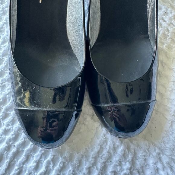 Chanel Patent Leather CC Heel Pumps 2010 Black Sz 36.5 Authentic Designer Heels - Picture 9 of 11